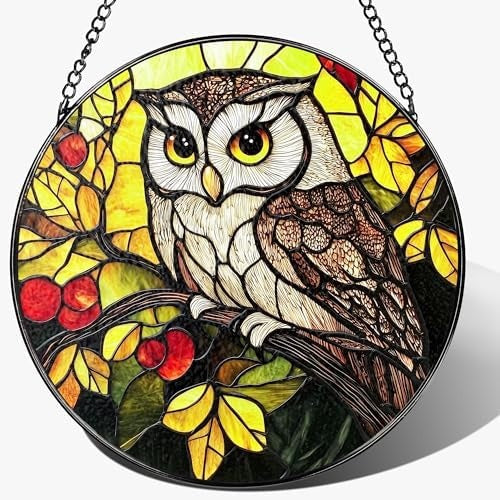 Stained Glass Dog Art Wall Hanging Kalsten