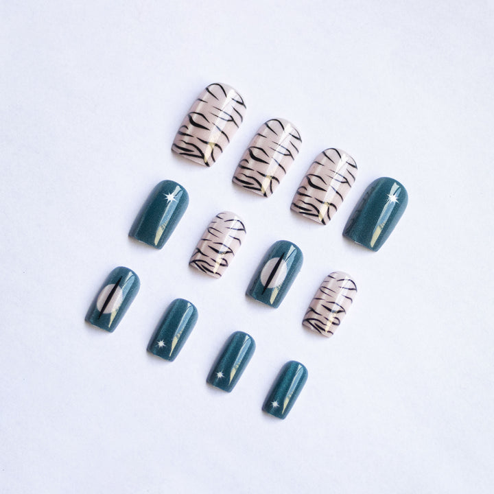 Artistic Abstract Nail Art Set