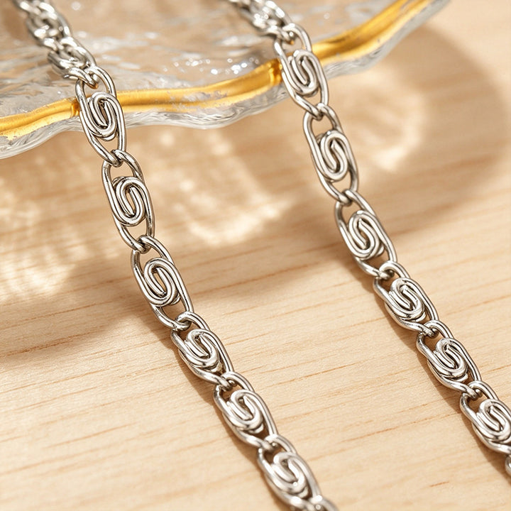 Woven Silver Chain Bracelet Kalsten