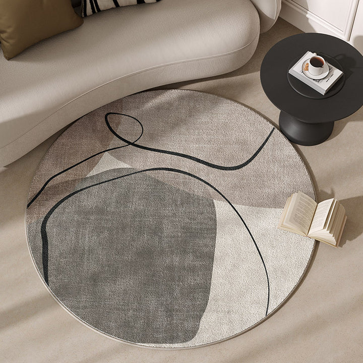 Round Motivational Area Rug Kalsten