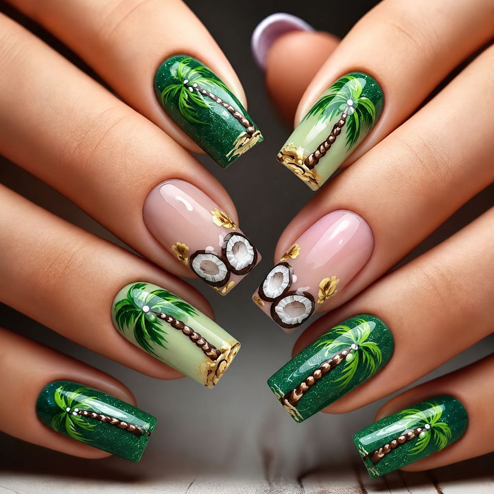 Tropical Style Artificial Nails Kalsten