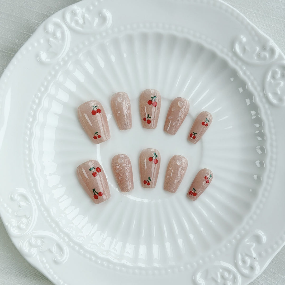 Cherry Blossom Decorative Press-On Nails