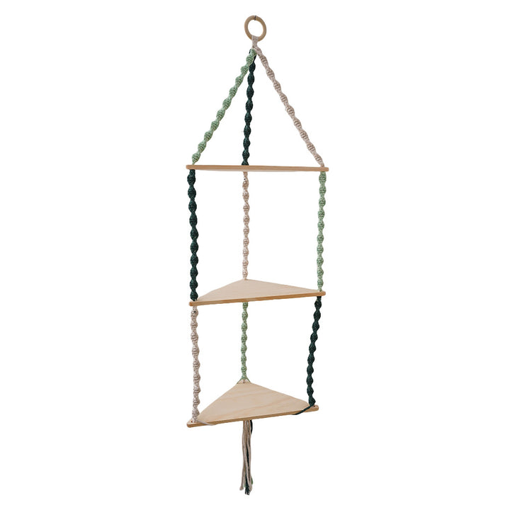 Triangular Macrame Hanging Shelf Kalsten
