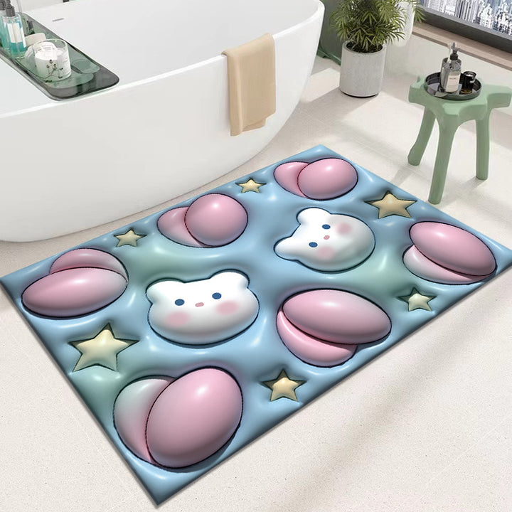 Cute Cartoon Cat Shape Bath Mat Kalsten