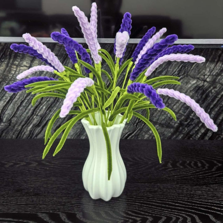 Decorative Ribbed Ceramic Flower Vase Kalsten