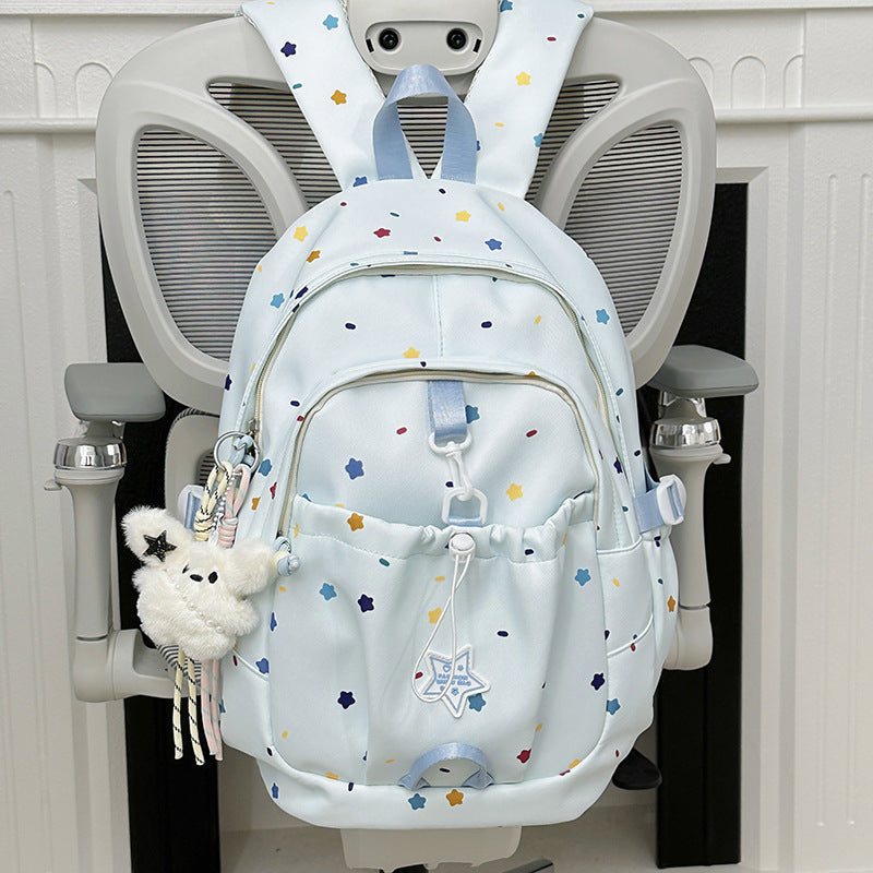 Backpack with Colorful Star Pattern and Versatile Compartments Kalsten