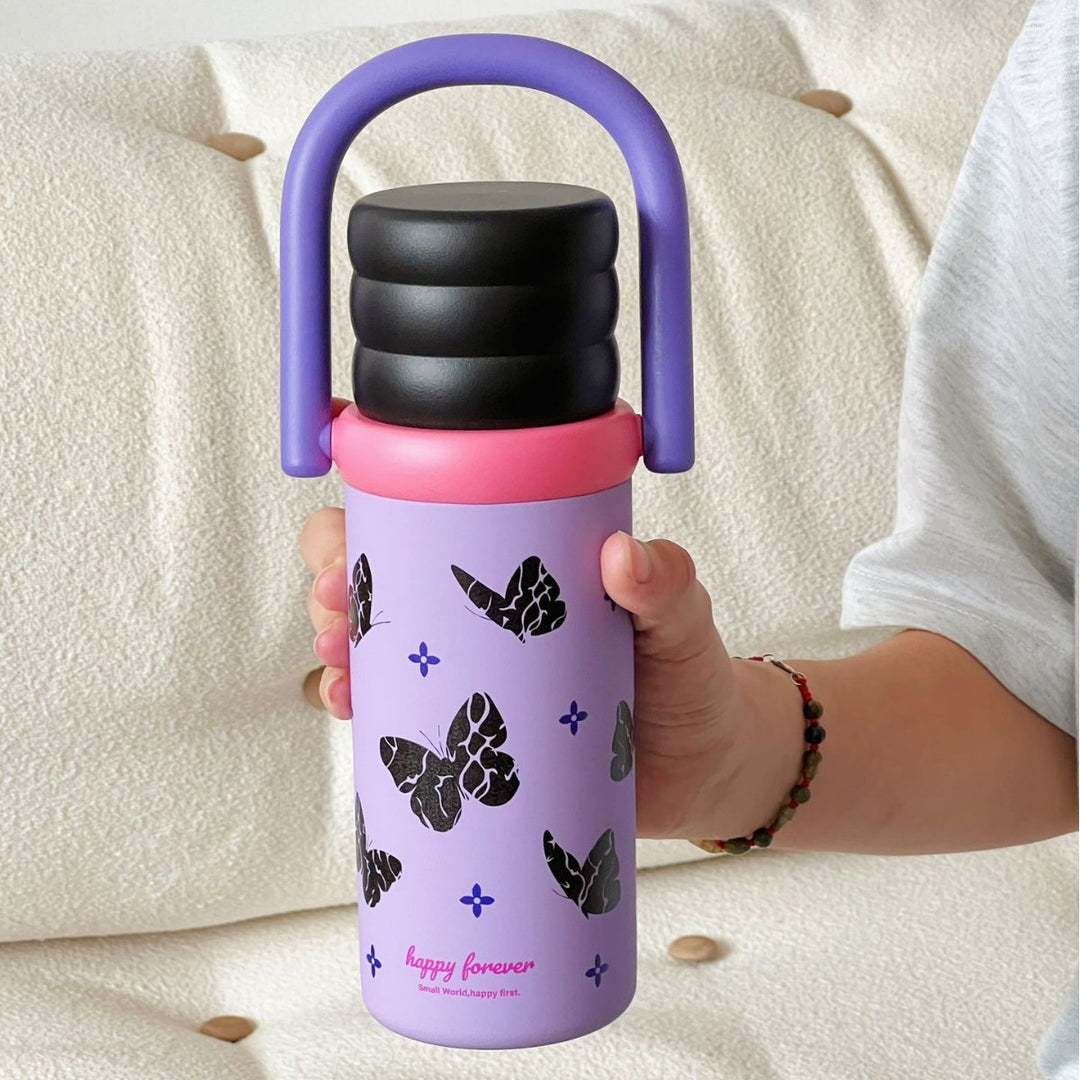 Ladies Insulated Drink Bottle with Design and Practical Handle Kalsten