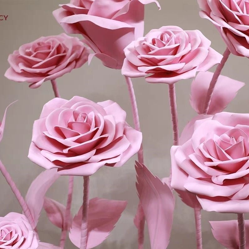Elegant Decorative Faux Rose Sculpture