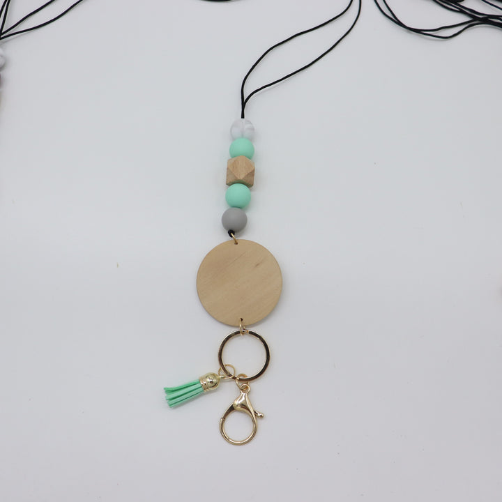 Beaded Keychain Lanyard with Decorative Tassel Kalsten