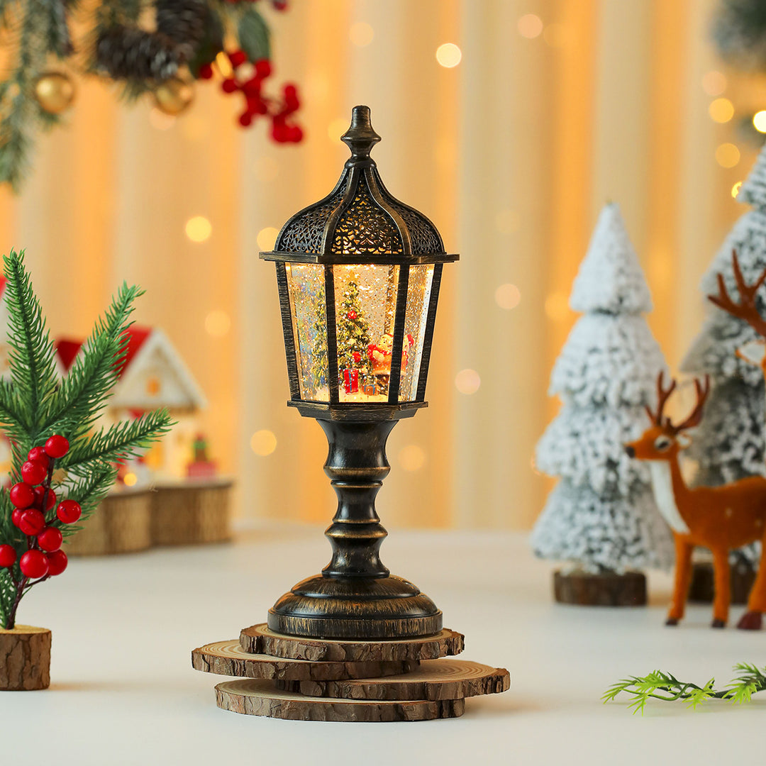 Decorative Lantern with Santa Scene Kalsten