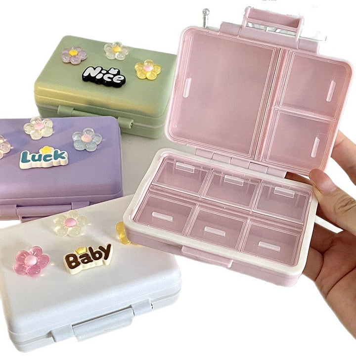 Practical storage box with colorful flower appliqués Kalsten