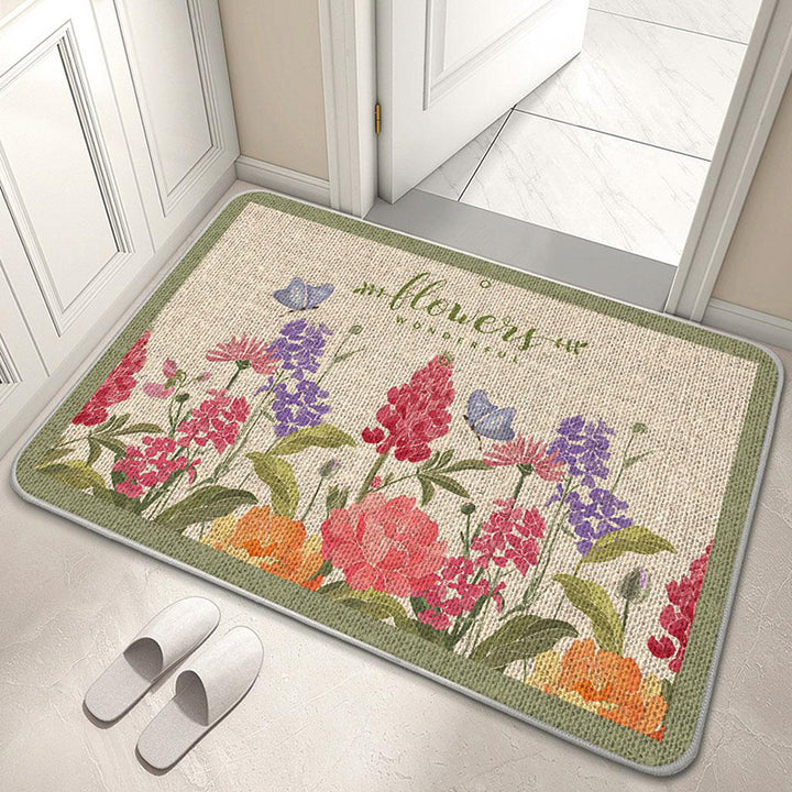 Decorative Floral Welcome Mat Kalsten
