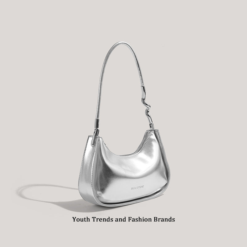 Sleek Metallic Evening Shoulder Bag Kalsten