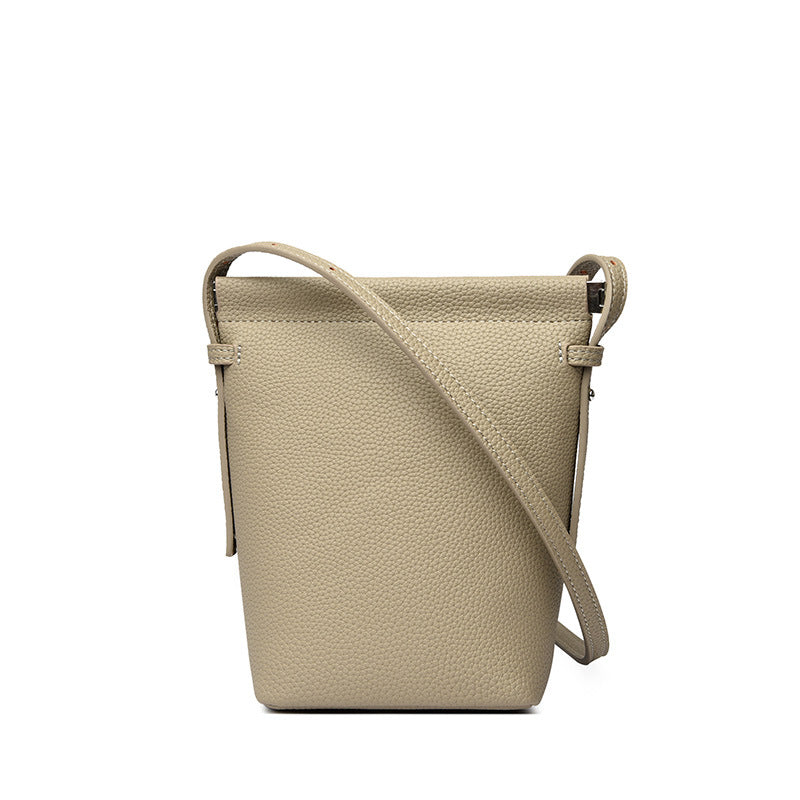 Elegant Textured Bucket Bag Kalsten