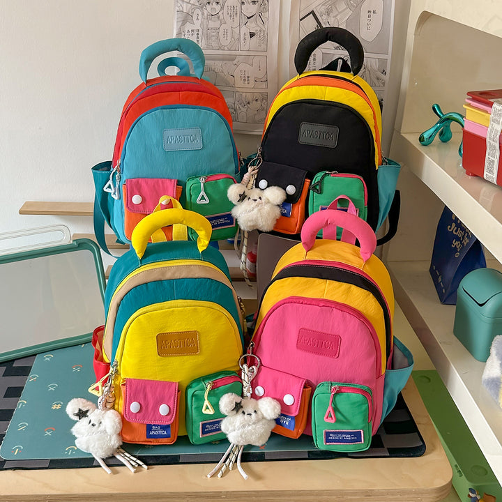 Colorful Multi-Compartment Casual Backpack Kalsten
