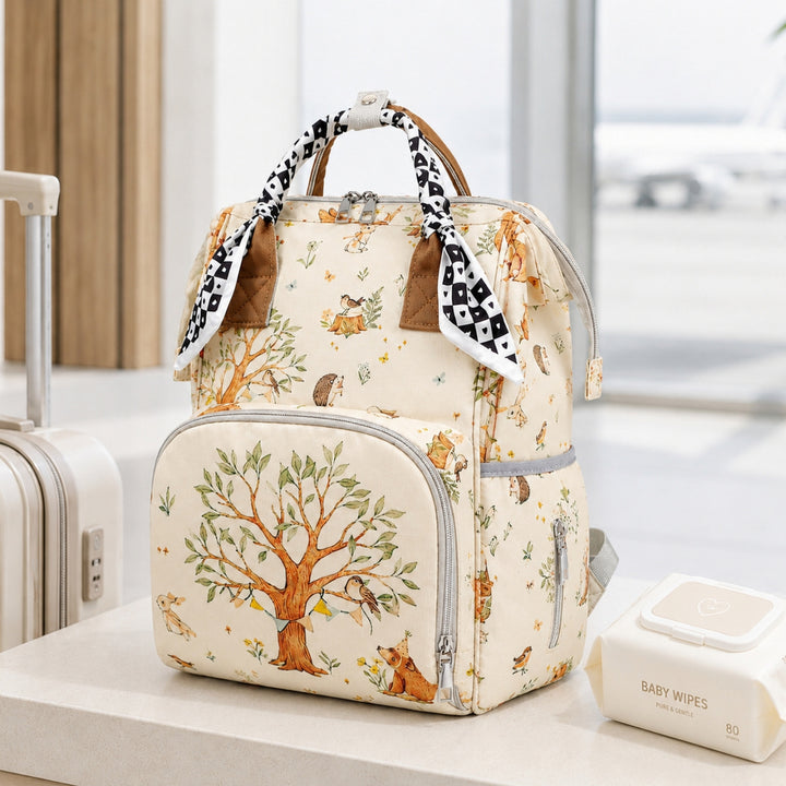 Floral Print Multi-Functional Diaper Backpack Kalsten