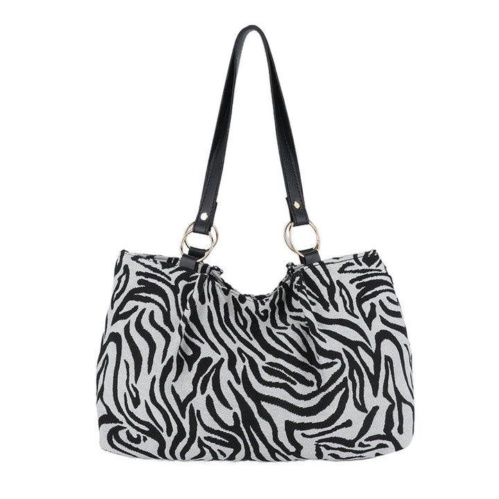 Stylish Zebra Print Canvas Tote Bag Kalsten