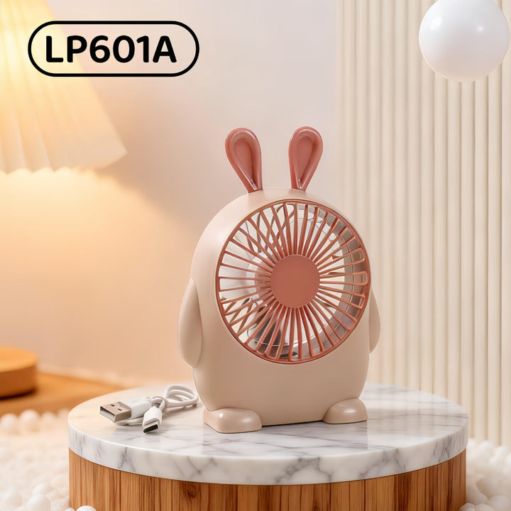 Ladies Portable Mini Table Fan with Cute Character Design Kalsten