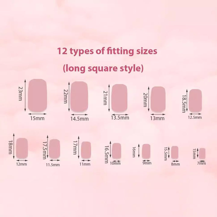 Artificial nail set with elegant French design and high-gloss finish Kalsten