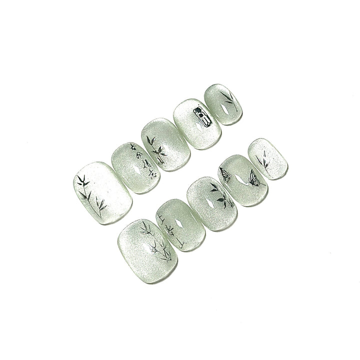 Botanical Press-On Nail Art Set