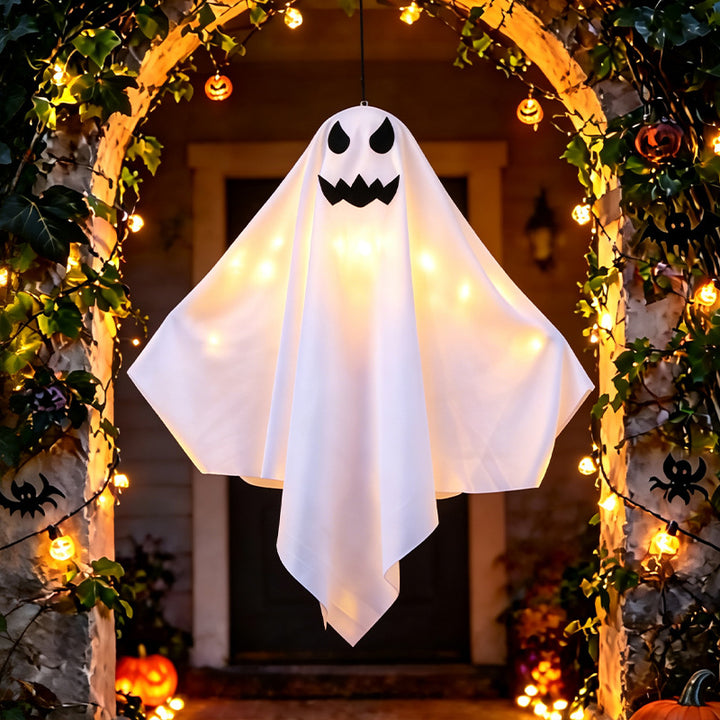 Decorative Halloween Ghost Figure with LED Lighting