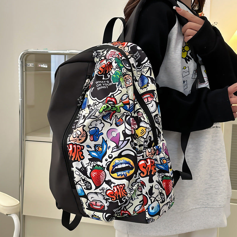 Trendy Graphic Print Backpack Kalsten