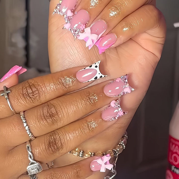 Decorative Bow Press-On Nail Set Kalsten