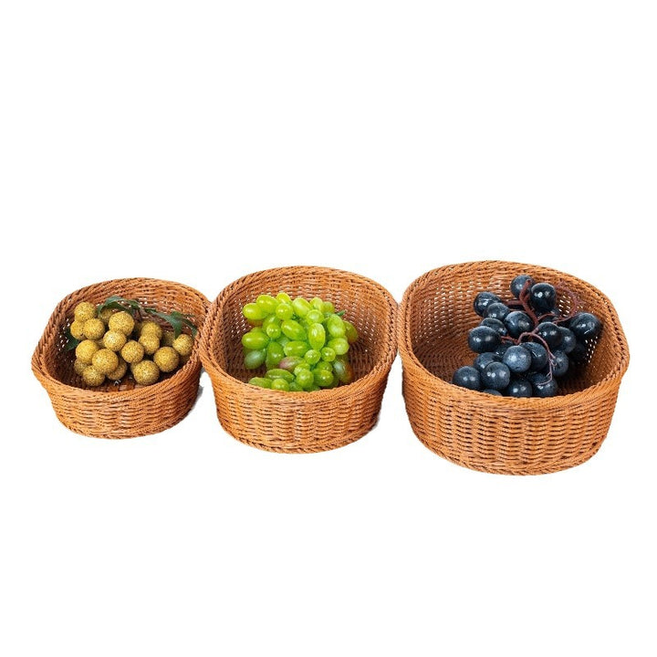 Women's Oval Willow Basket Set with Handwoven Details Kalsten