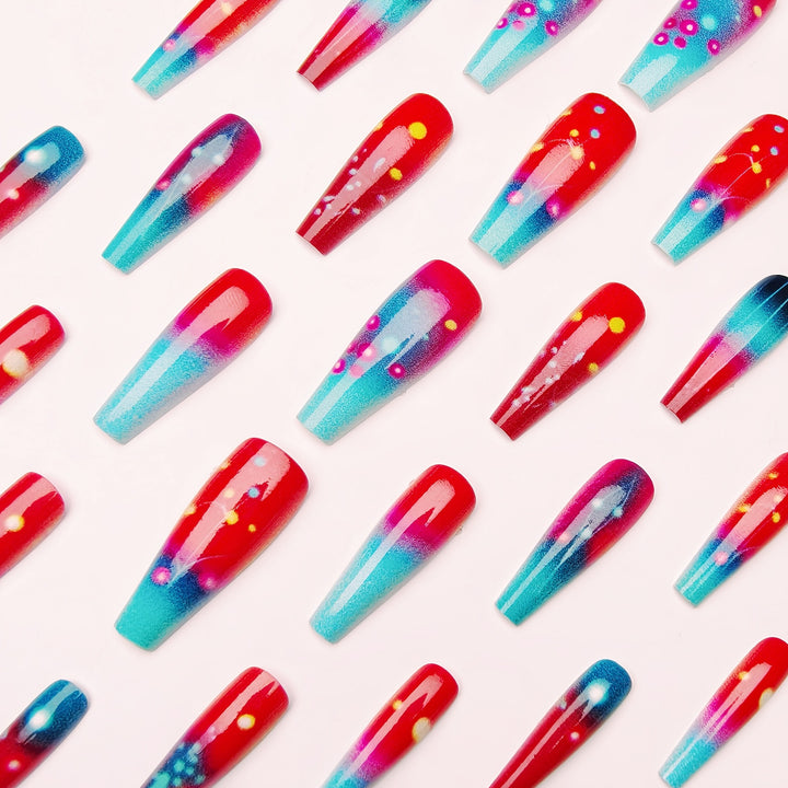 Artificial nails with luminous gradient design Kalsten