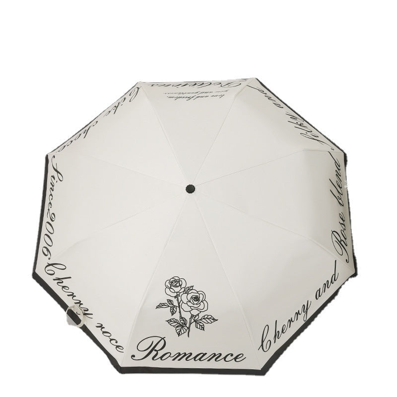 Ladies Foldable Windproof Umbrella with Floral Design Kalsten