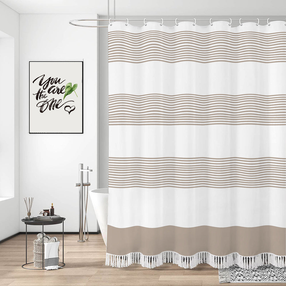 Coastal Wave Pattern Shower Curtain Kalsten