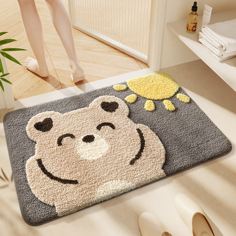 Cat-Themed Plush Bath Mat Kalsten