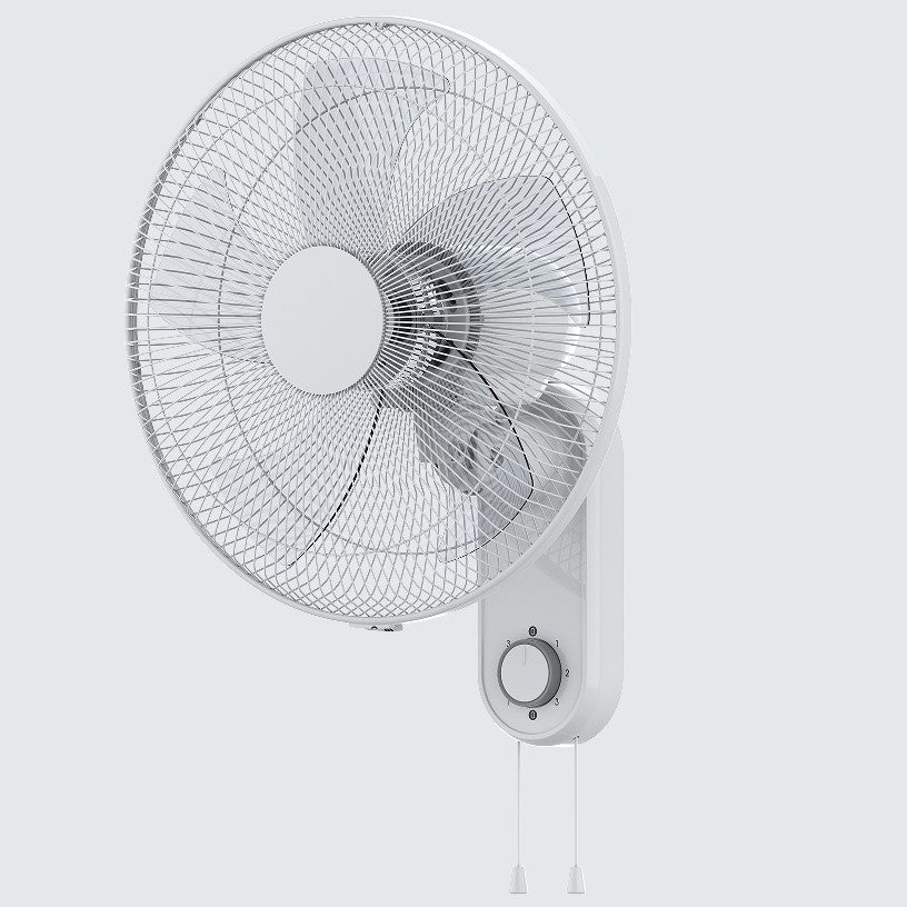 Unisex nan oscillating wall-mounted electric fan with rotary dial and dual pull-cord controls Kalsten