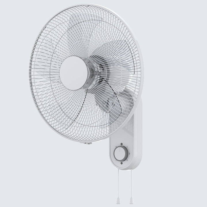 Unisex nan oscillating wall-mounted electric fan with rotary dial and dual pull-cord controls Kalsten