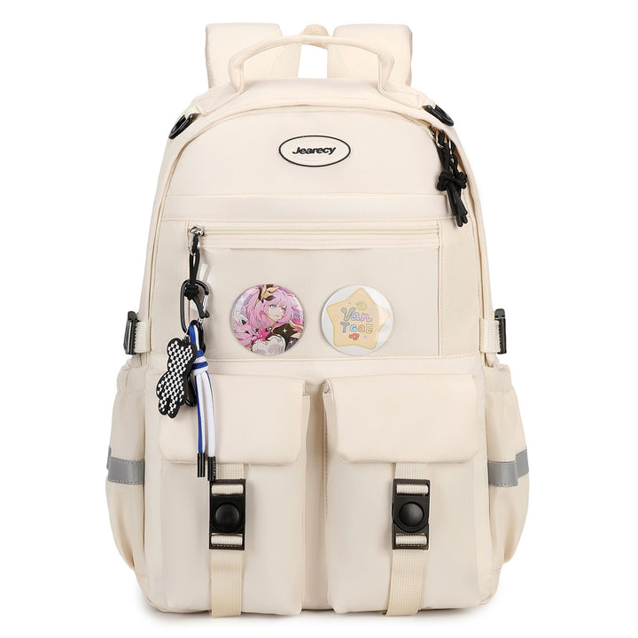Versatile Cartoon-Embellished Casual Backpack Kalsten