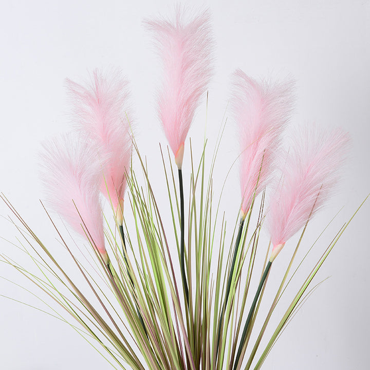 Decorative Faux Pampas Grass Arrangement