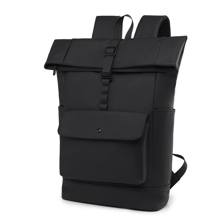 Modern roll top backpack with waterproof material and security closure Kalsten