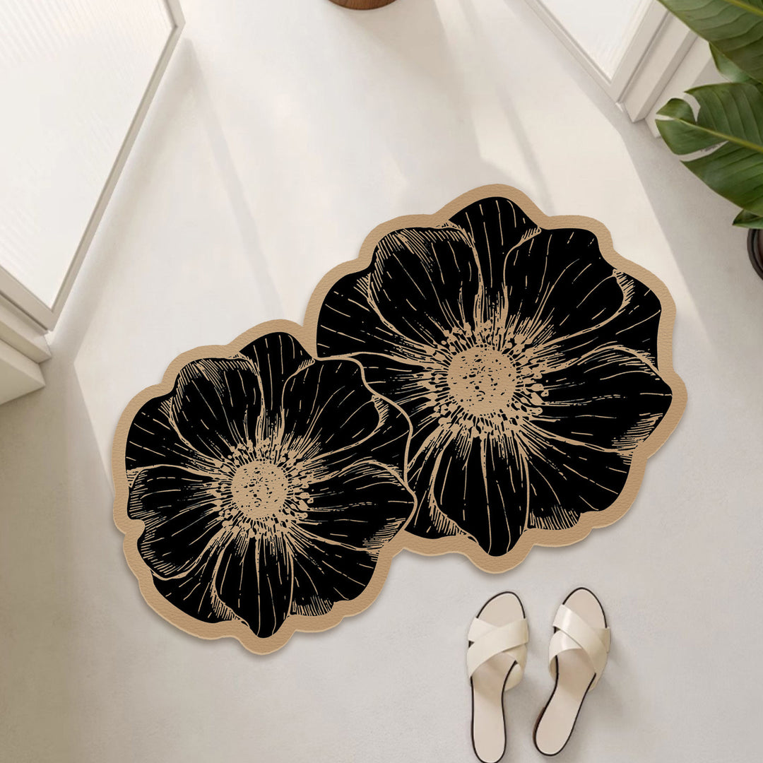 Floral Print Bath Mat Kalsten