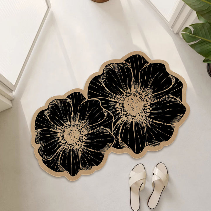 Floral Print Bath Mat Kalsten