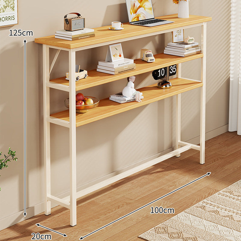 Narrow Industrial Console Table with Slim Profile