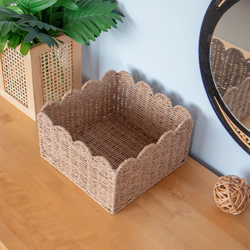 Playful storage basket in wave design Kalsten