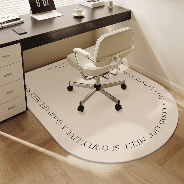 Half-Round Inspirational Office Mat