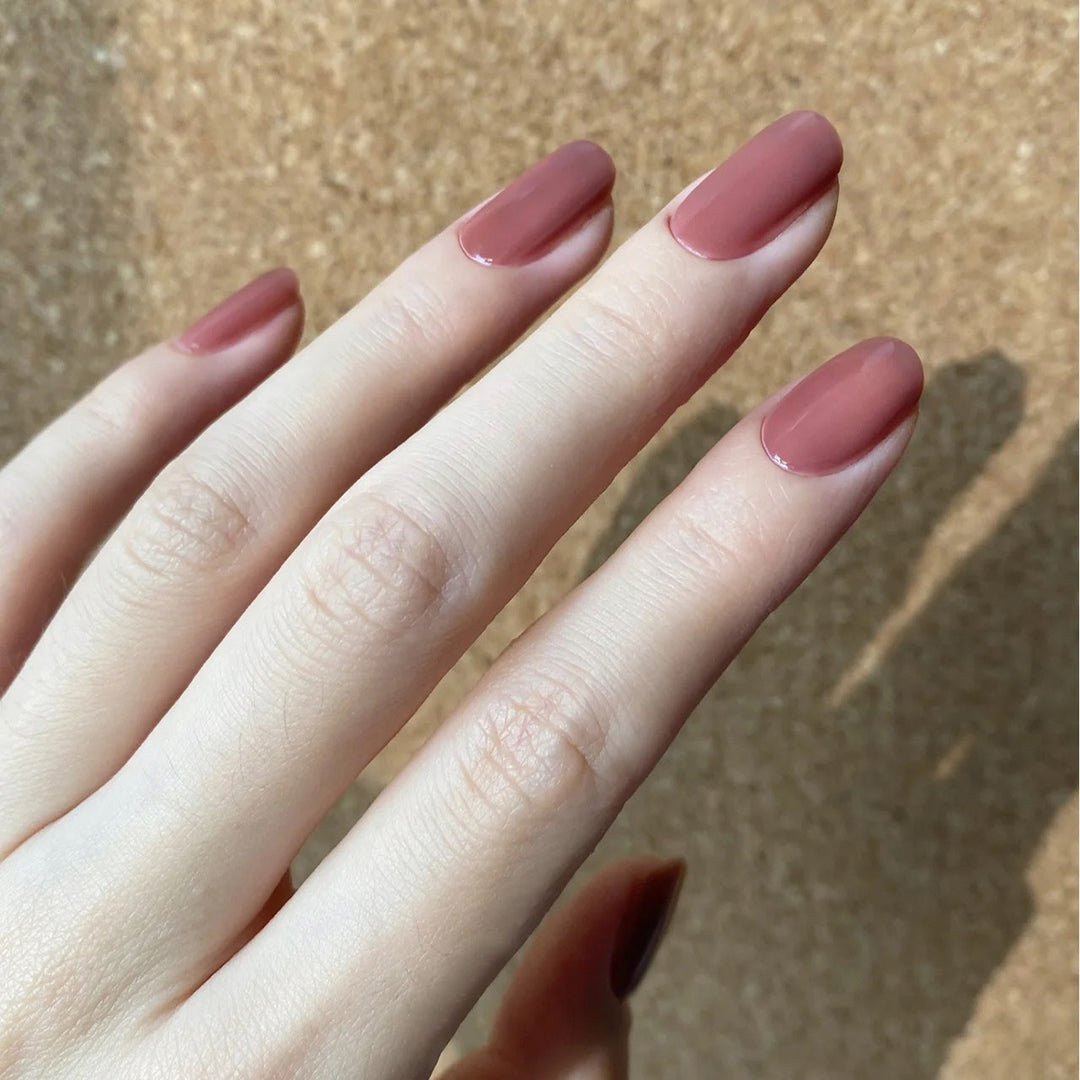 Glossy Oval Press-On Nails