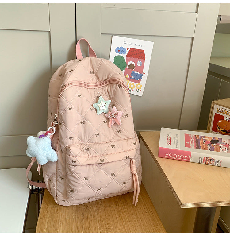 Quilted Embellished Backpack Kalsten