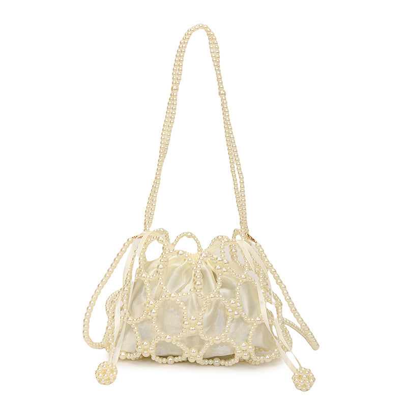 Beaded Drawstring Evening Purse