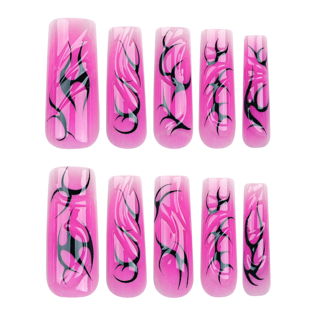 Artificial nail art with modern tribal design Kalsten