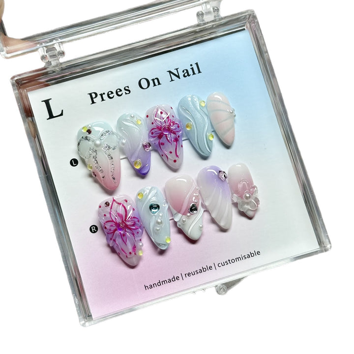 Artistic Decorative Press-On Nail Set  1791774688