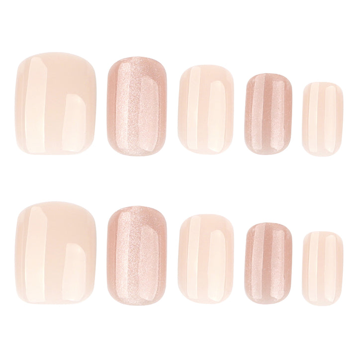 Artificial nail extensions with elegant glitter effect Kalsten