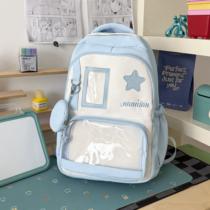 Stylish Star-Embellished School Backpack Kalsten 1791205030