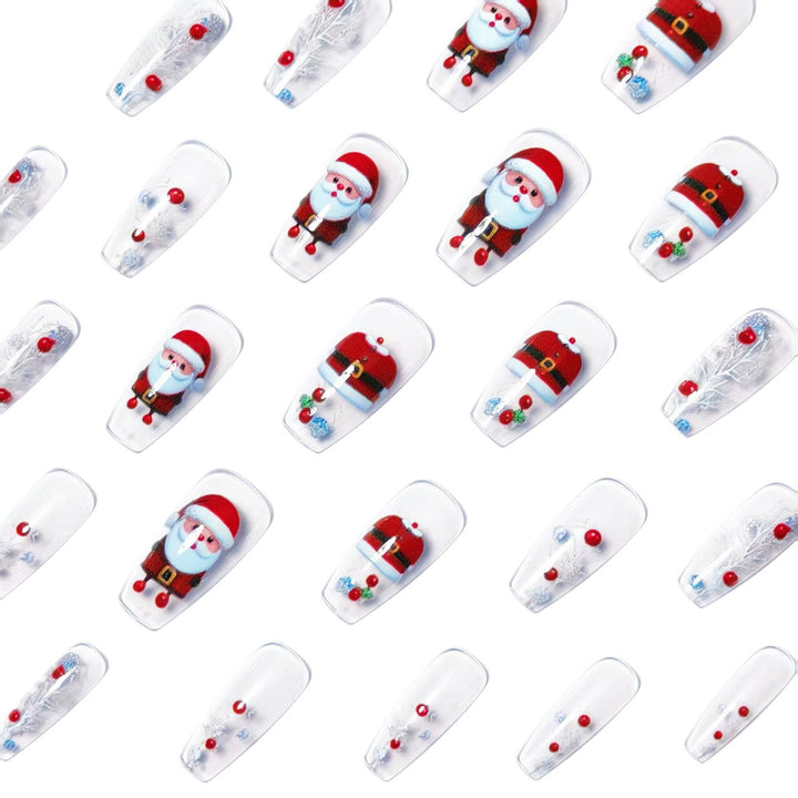 Christmas-Themed 3D Nail Art Kalsten